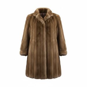 Vintage Faux Fur Reversible Coat Honey Brown